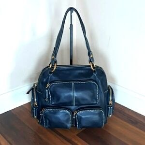 TOD'S Shoulder Leather Zip Pocket Handbag